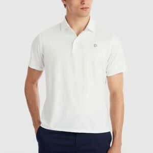 DRADDY Sport Ryan Polo, white and blue logo